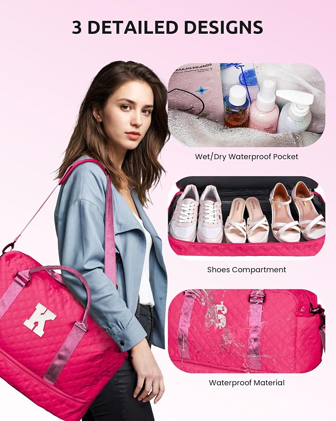 Ladies Gifts for Women, Birthday Gift-Initial Travel Bag - Image 7