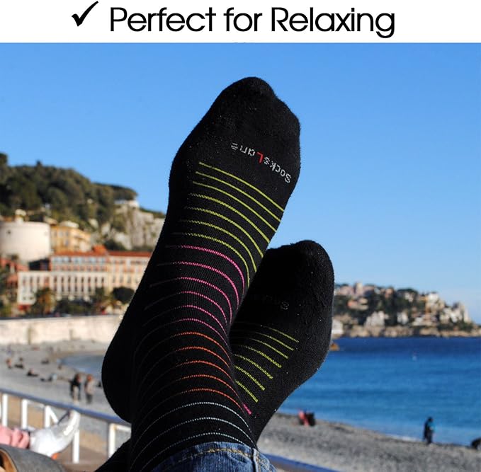 Cotton Compression Socks for Women & Men. 15-20 mmHg Support Knee-High Gray - Image 4