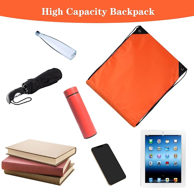 60 Pieces Drawstring Backpack Bags Sports Sackpack Bulk Cinch Gym Bag - Image 4