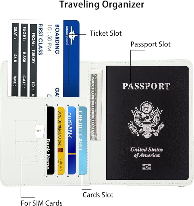 Mexico Flag Passport Holder for Women and Men PU Leather Passport Cover for - Image 3