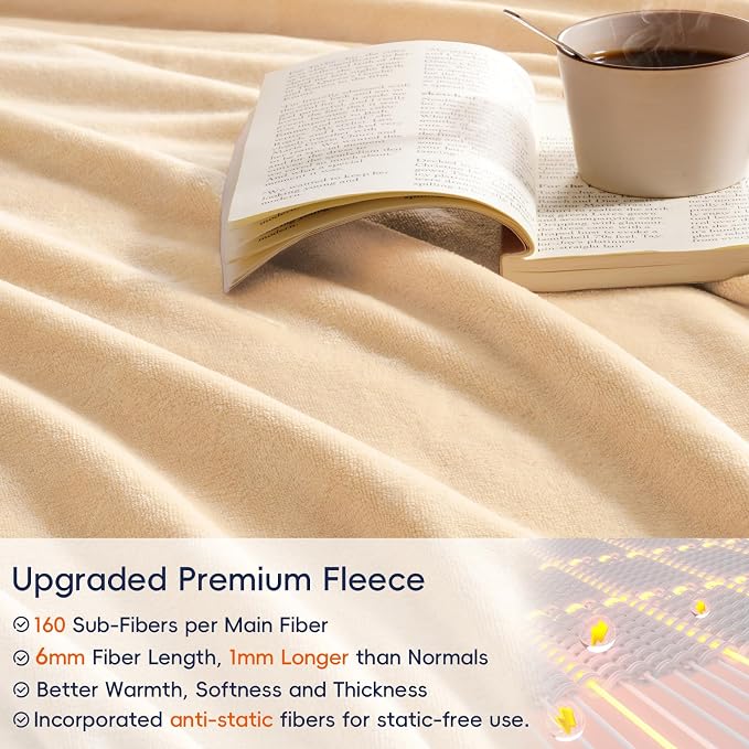 PHF Ultra Soft Fleece Blanket King Size, No Shed No Pilling Luxury Plush Cozy - Image 4