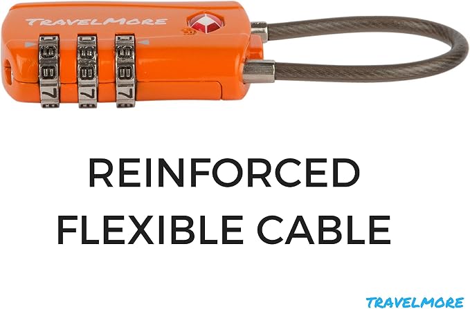 6 Pack TSA Approved Travel Combination Cable Luggage Locks - Image 4