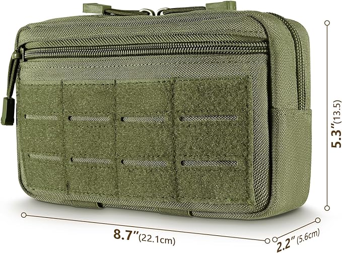 Tactical Molle Admin Pouch Utility Laser Cut EDC Tool Pouch Bag Horizontal - Image 2