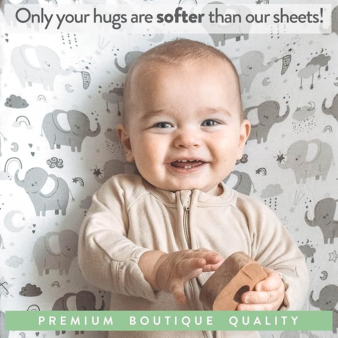 Travel Crib Fitted Sheets for Baby Bjorn, Guava Lotus Travel Crib and 24 x 42 - Image 5