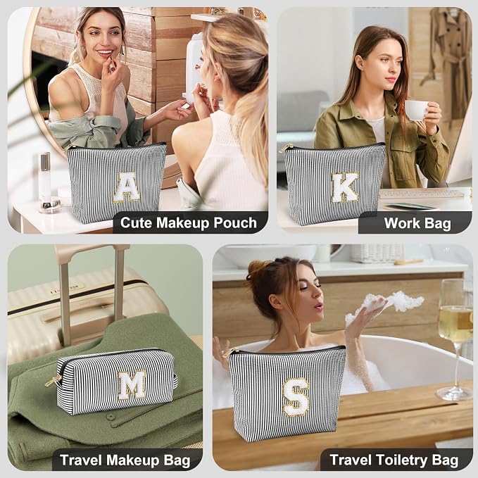 YOOLIFE Initial Monogram Cute Makeup Bags - Image 6