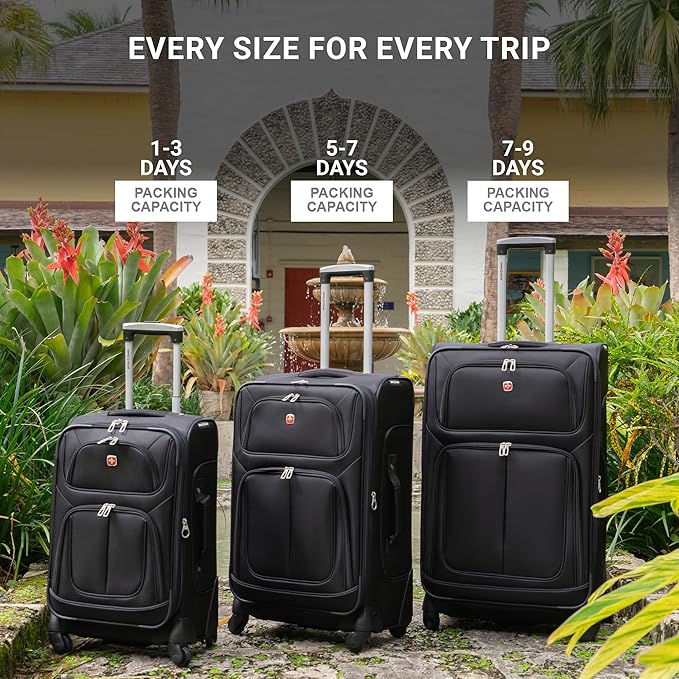 SwissGear Sion Softside Expandable Luggage – Large Checked Suitcase - Image 6