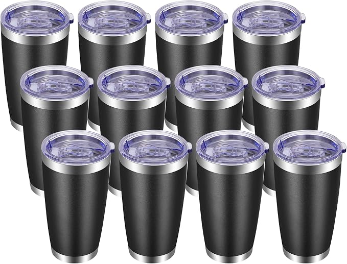 VEGOND 20oz Tumbler with Lid and Straw Stainless Steel Tumbler Cup Bulk Vacuum by VEGOND