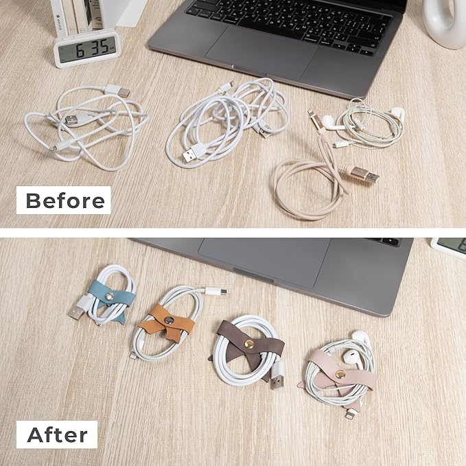 SenseAGE 5 Pack Cord Organizer, Bow Cord Keeper, Cable Organizer USB Holder - Image 6