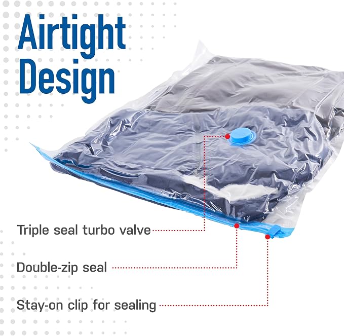6 Pack Large Vacuum Storage Bags - Image 4