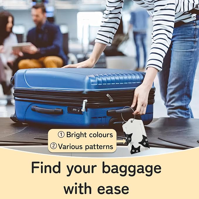Black Cat Luggage Tag for Suitcase, Design - Image 6