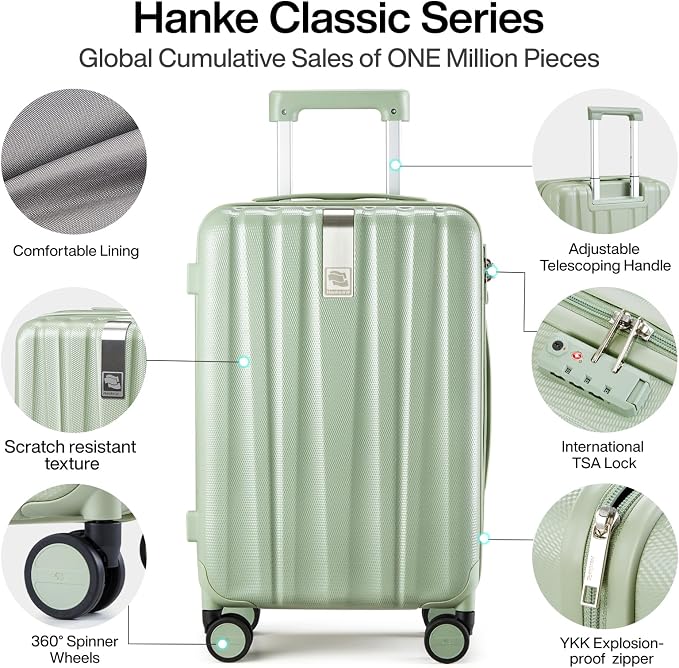 Hanke Luggage Sets 3 piece Carry On Luggage - Image 3