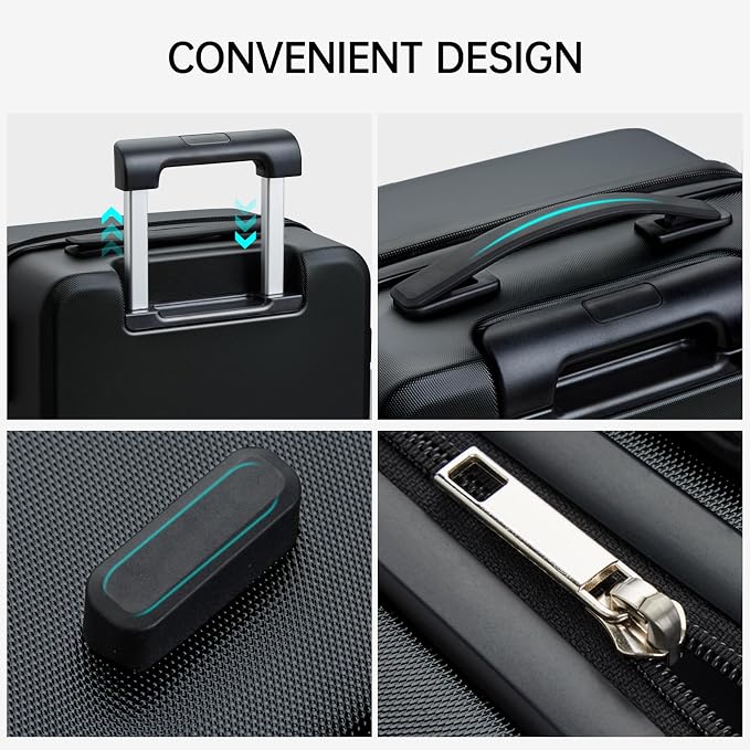 MILADA Checked Luggage, 24 Inch Suitcases - Image 9