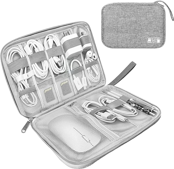 Electronics Organizer Travel Case, Electronic Accessories Storage Bag, Portable by Lcsmaokin