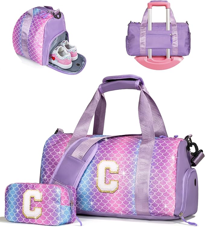 Gifts for 3 4 5 6 7 8 9 Year Old Girls-Girl Gym Bag by Vogewood