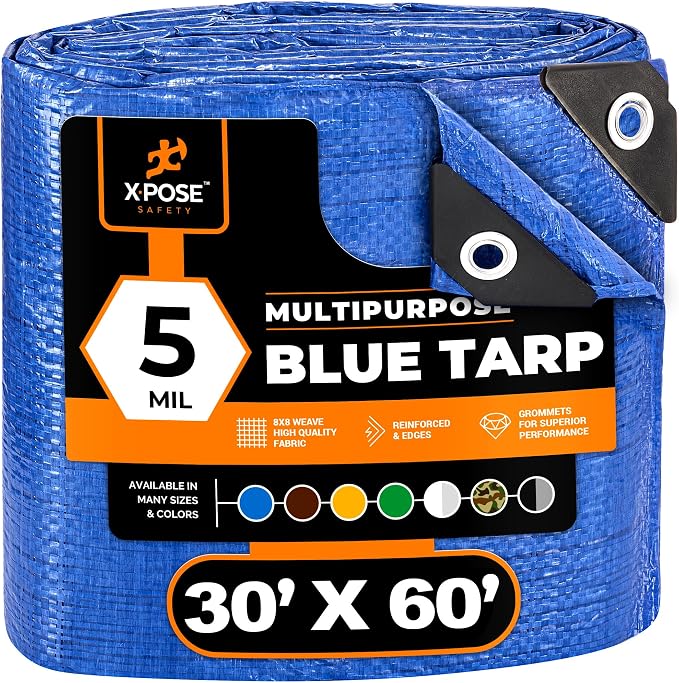 Better Blue Poly Tarp 30' x 60' by XposeSafety