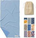 SUN'Y Waffle Microfiber Beach Towel – Sand Free, Quick Dry, Ultra Absorbent by SUNY
