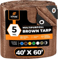 Multipurpose Protective Cover Brown Poly Tarp 40' x 60' by XposeSafety