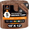 Multipurpose Protective Cover Brown Poly Tarp 10' x 12' by XposeSafety