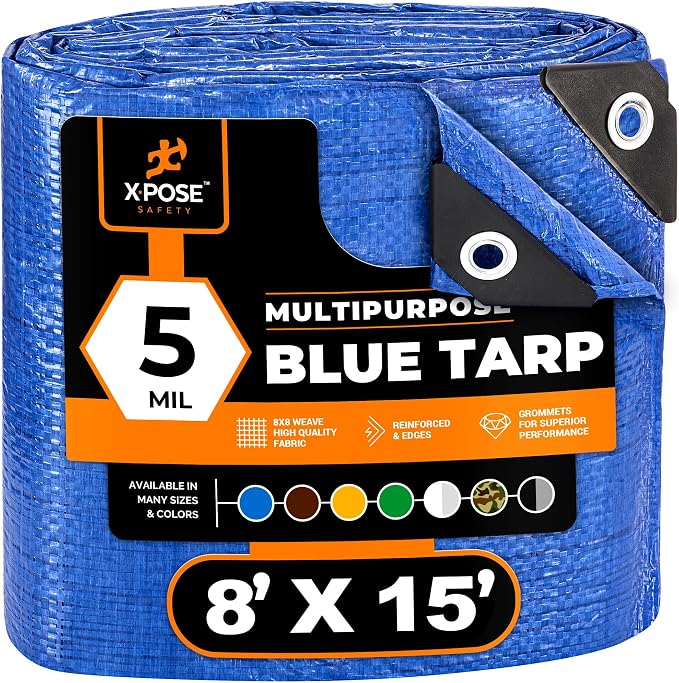 Better Blue Poly Tarp 8' x 15' by XposeSafety